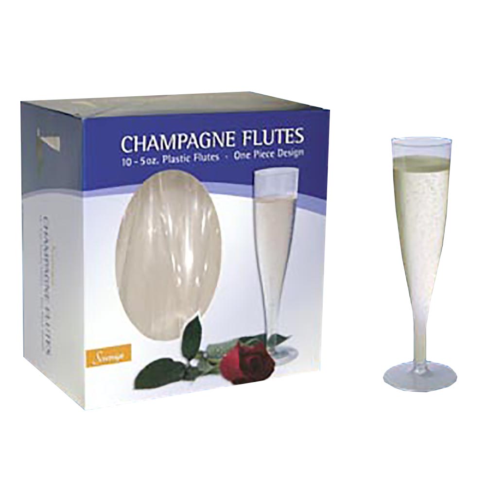 MPI10516 Sovereign Champagne Flute 5 oz. Clear Plastic 1pc 10/10 cs