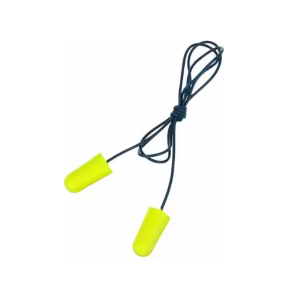 3114106 E-A-Rsoft Neon Yellow Metal Detectable    Saftey Foam Ear Plugs w/ Cord 200/cs