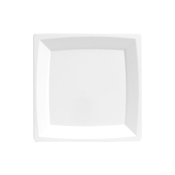 GS8W Milan White 9" Square Plastic Plate 14/12 cs
