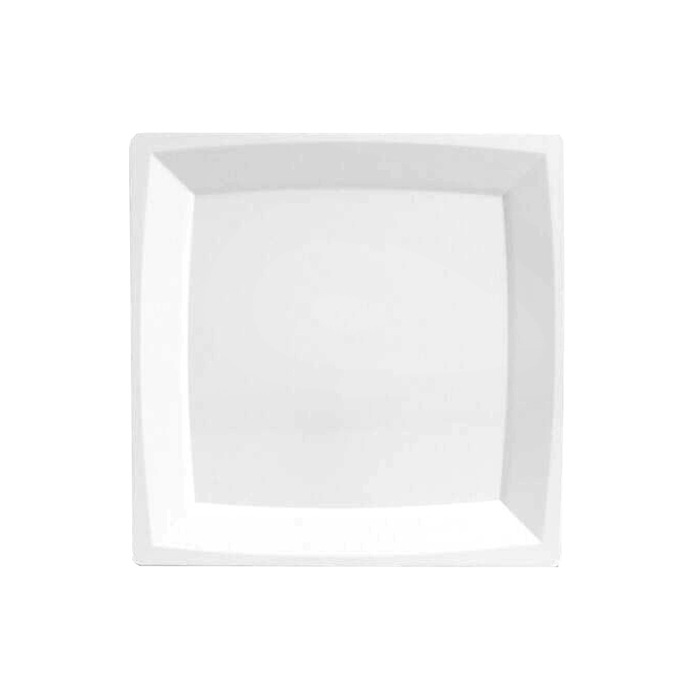 MS10W Milan White 10" Square Plastic Plate 10/12 cs
