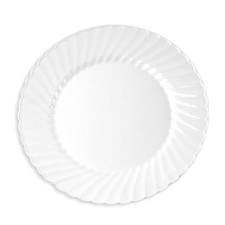 RSCW91512W Classicware White 9" Plastic Scalloped Plate 15/12 cs - RSCW91512W 9"WHT CLASSCWRE PLT
