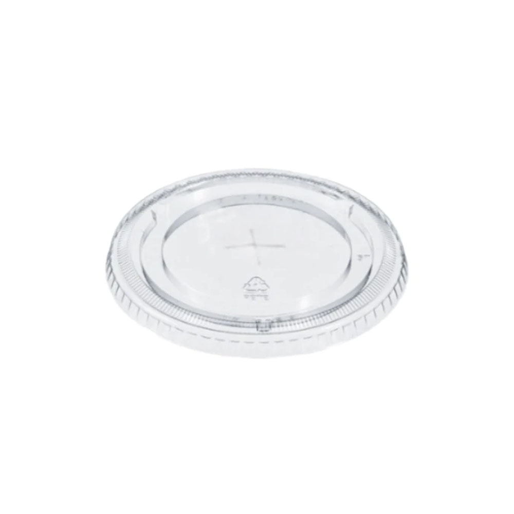 PE-FL98 Clear Flat PET Slotted Lid for 12-24 oz.  PET Cold Cups 20/50 cs
