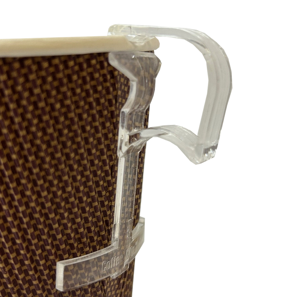 COFFEECLIP Clear Plastic Coffee Clip Handle 1500/cs