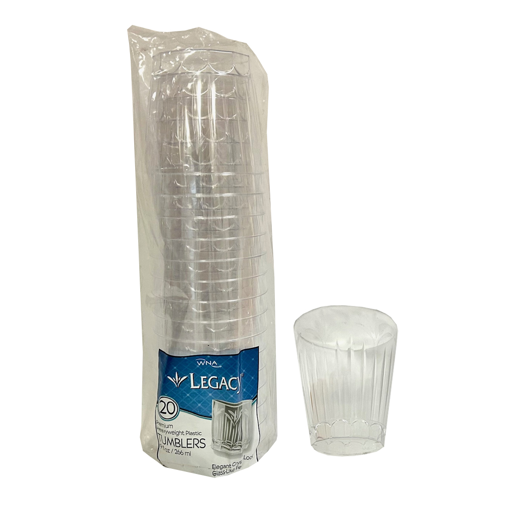 LG9 Legacy Clear 9 oz. Plastic Tumbler 12/20 cs