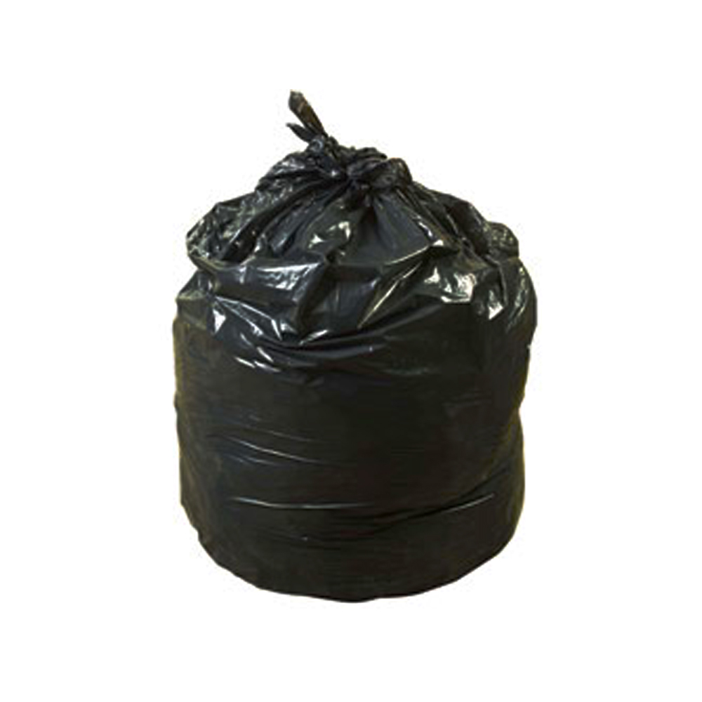 PC07LWBK EcoMax Can Liner 32-33 Gal. .30 Mil Black Environmentally Friendly  On A Roll  100