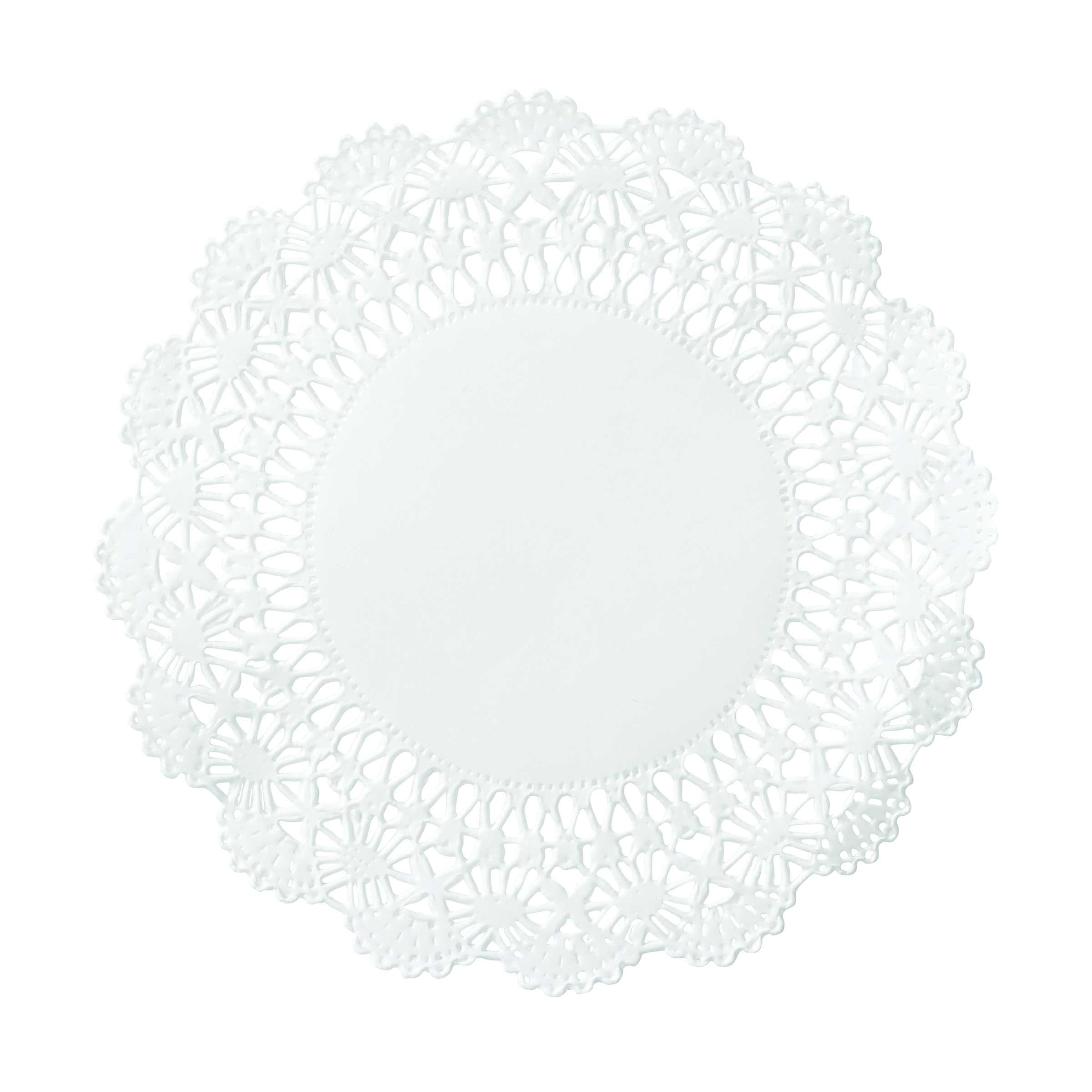 500233 Cambridge White 4" Lace & Linen Doilies 1000/cs