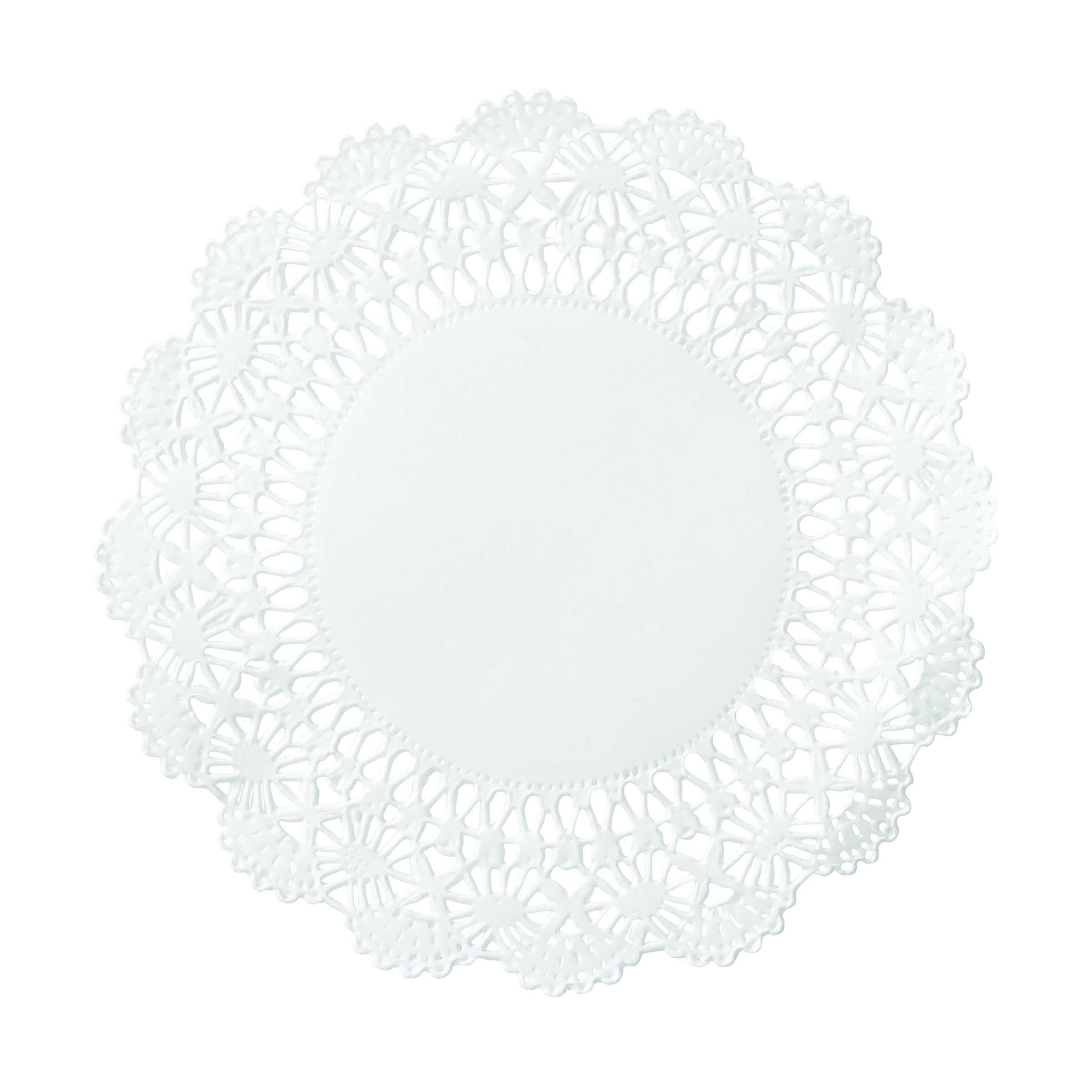 500234 Cambridge White 5" Lace and Linen Doilies 1000/cs