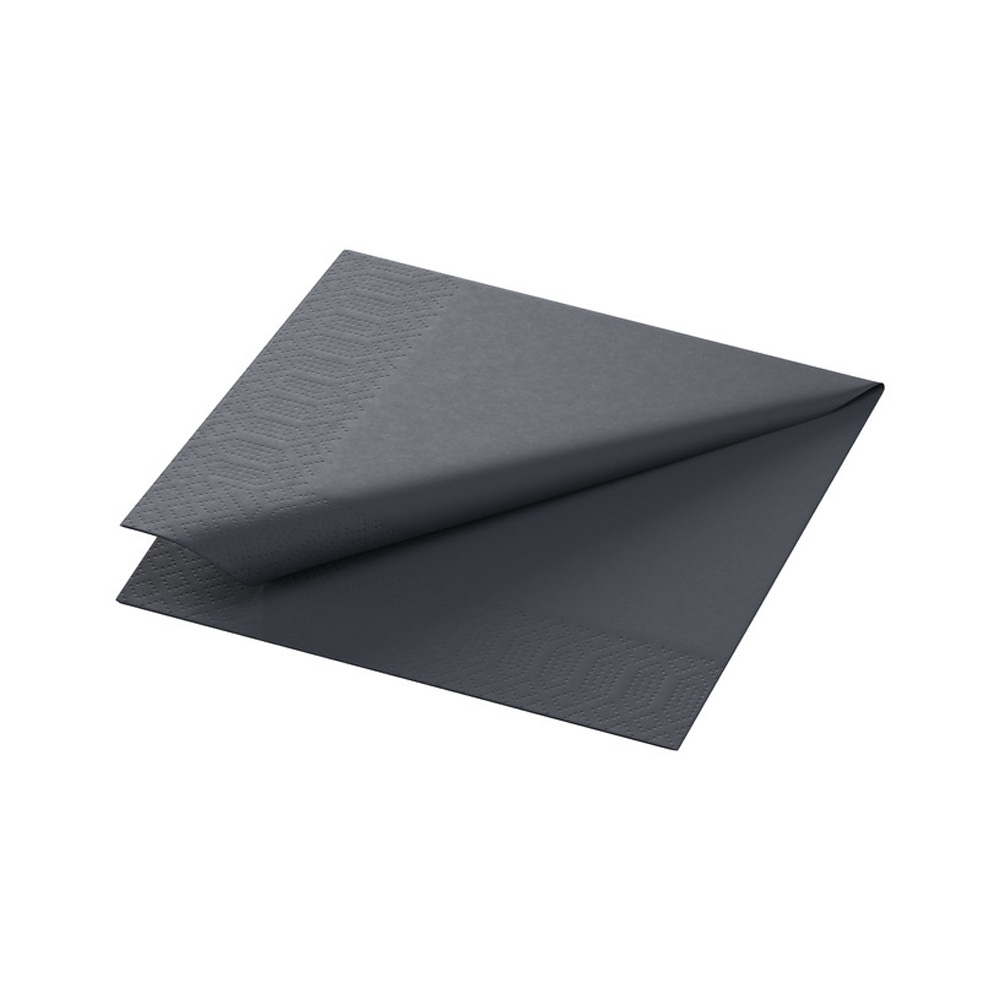 168386 Black 10"x10" 2 ply Beverage Napkin 8/300  cs