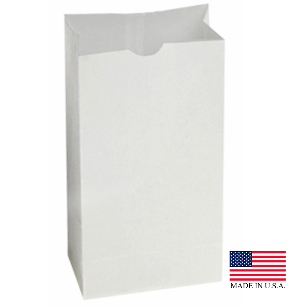 300294 4 lb. White 5"x3 1/8"x9 11/16" Double Wax SOS Bakery Bag 1000/cs - 300294 4# SOS WAX BAKERY BAG