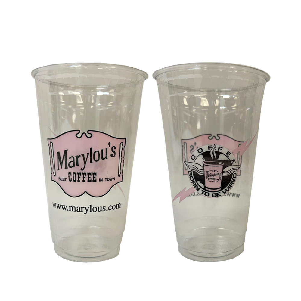 KC24 Printed Marylous's Coffee 24 oz. PET Cup     600/cs