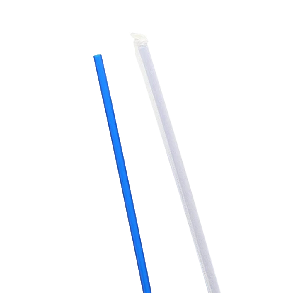 510875 Wrapped Giant Straw 8.25" Blue Paper       4/300 cs