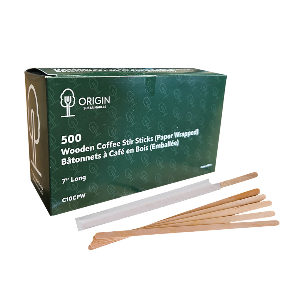 C10CPW 7" WOOD STIR STIK WRAPD