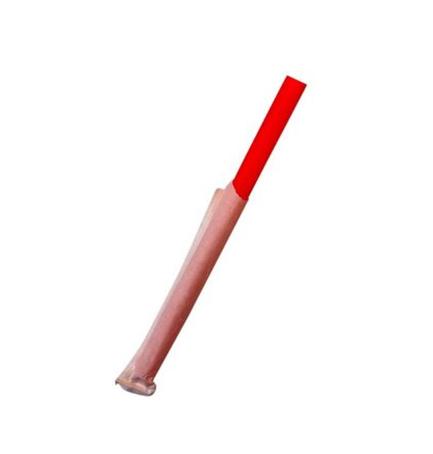 510745 Wrapped Giant Straw 7.75" Red Plastic      24/300 cs