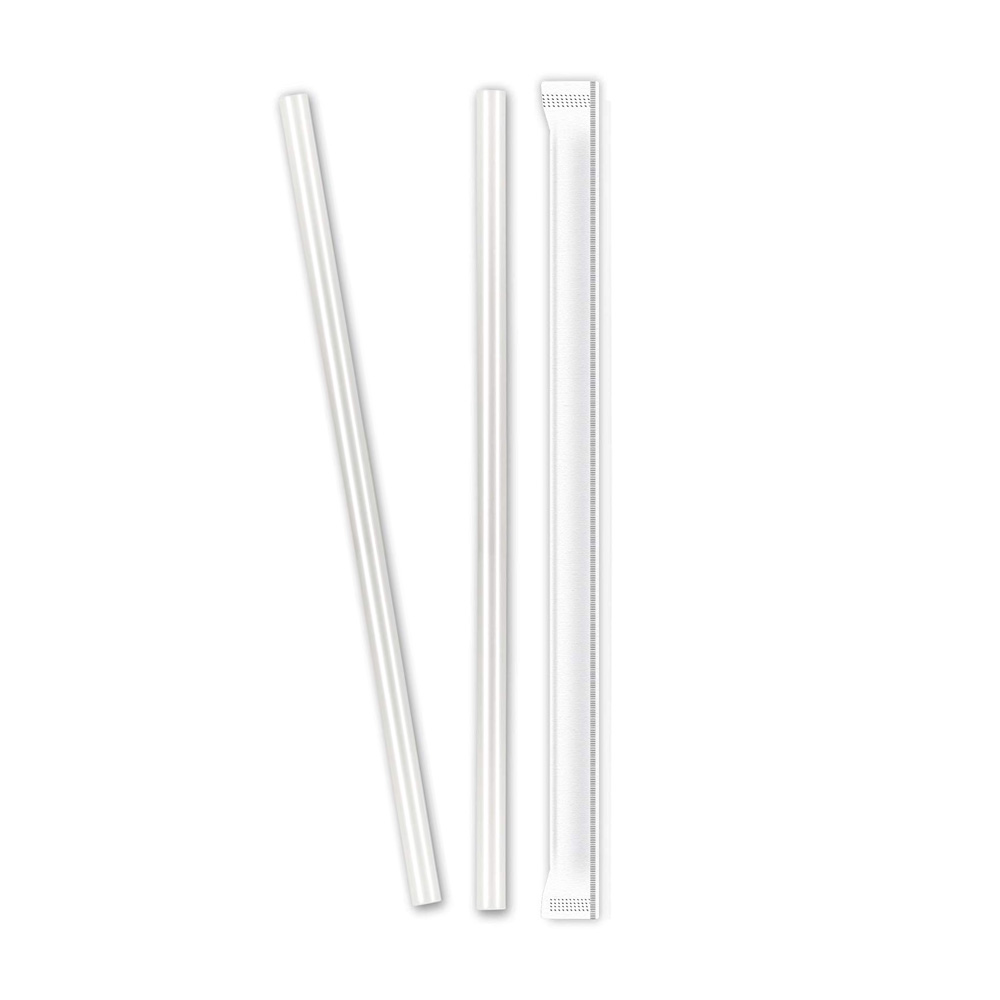 260-24 Clear 7.75" Wrapped Straw 24/350 cs