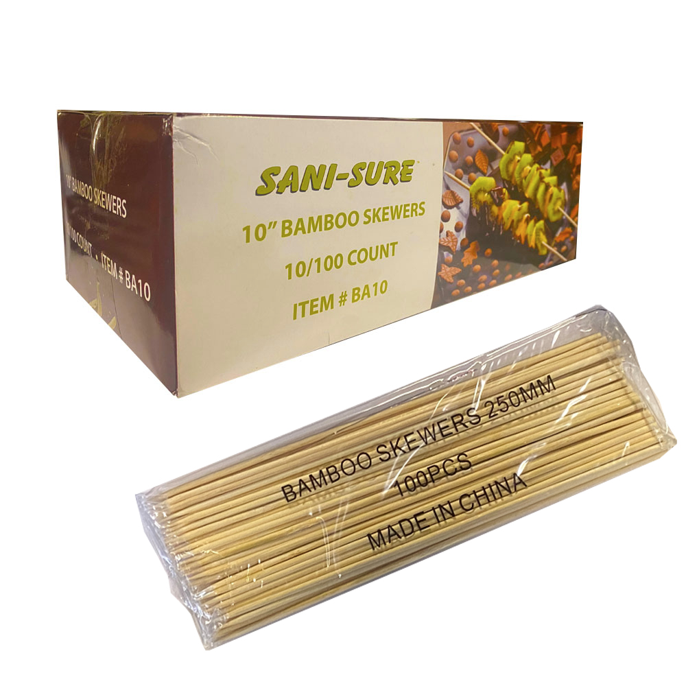 BA10 Bamboo 10" Skewers 10/100 cs