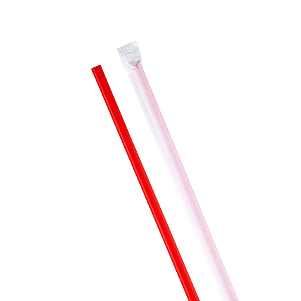 510773 Wrapped Giant Straw 10.25" Red 4/300 cs