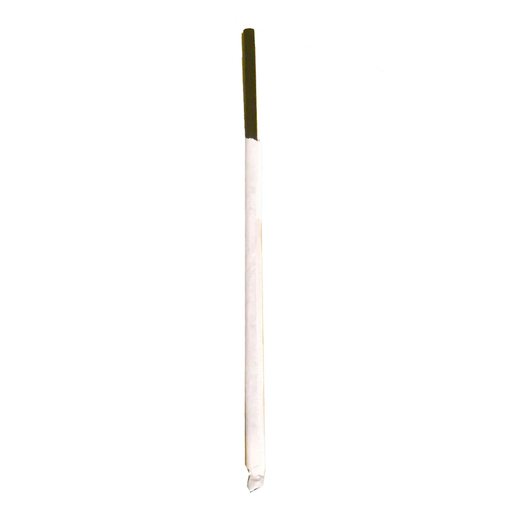 510917 Wrapped Jumbo Straw 7.75" Black Plastic    10/500 cs