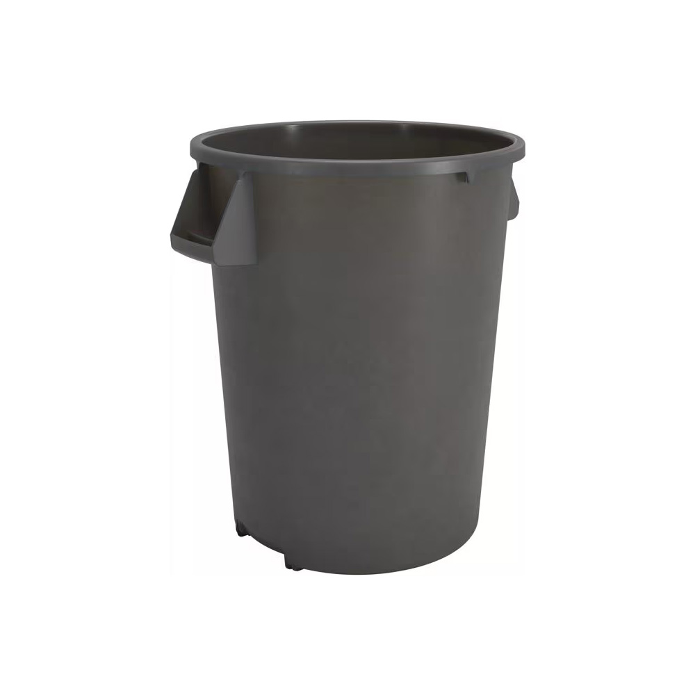 84104423 Bronco Gray 44 Gallon Round Waste Bin    Trash Container 3/cs