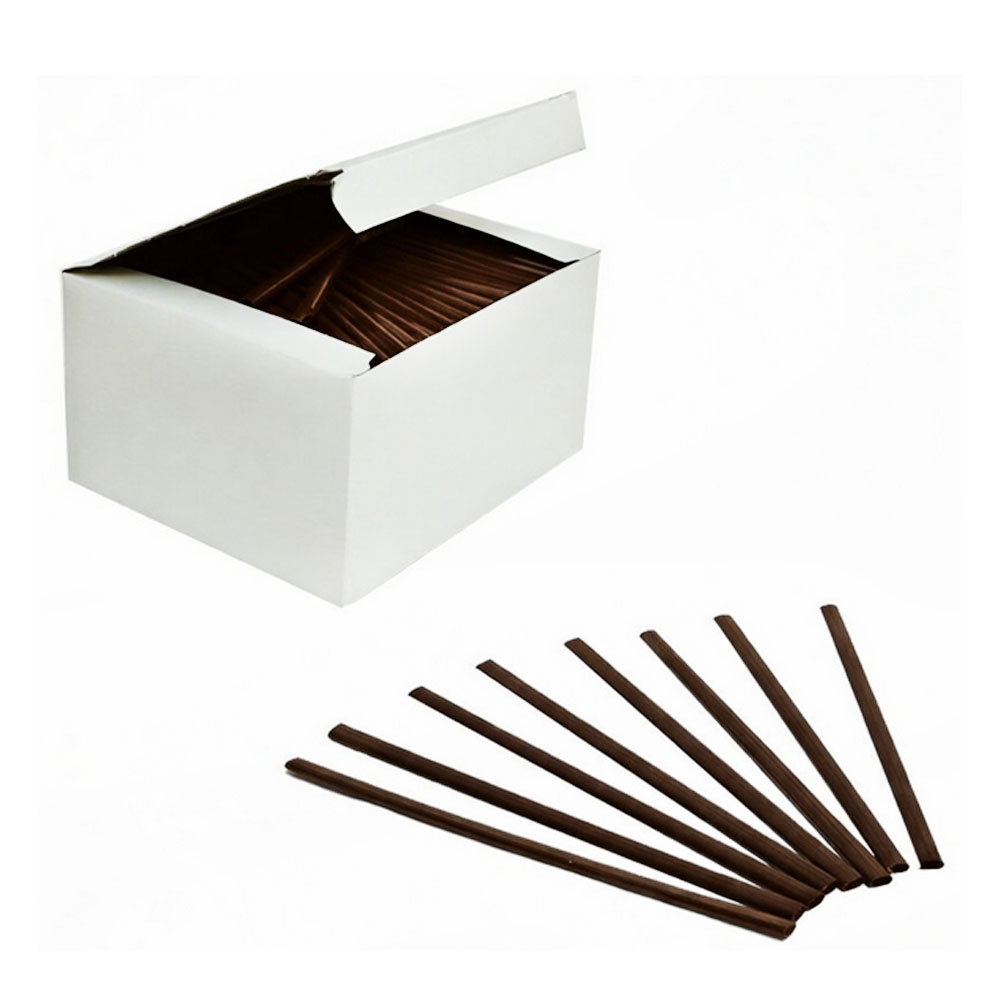 213201 Brown 4.5" Plastic Coffee Stirrer 10/1000  cs