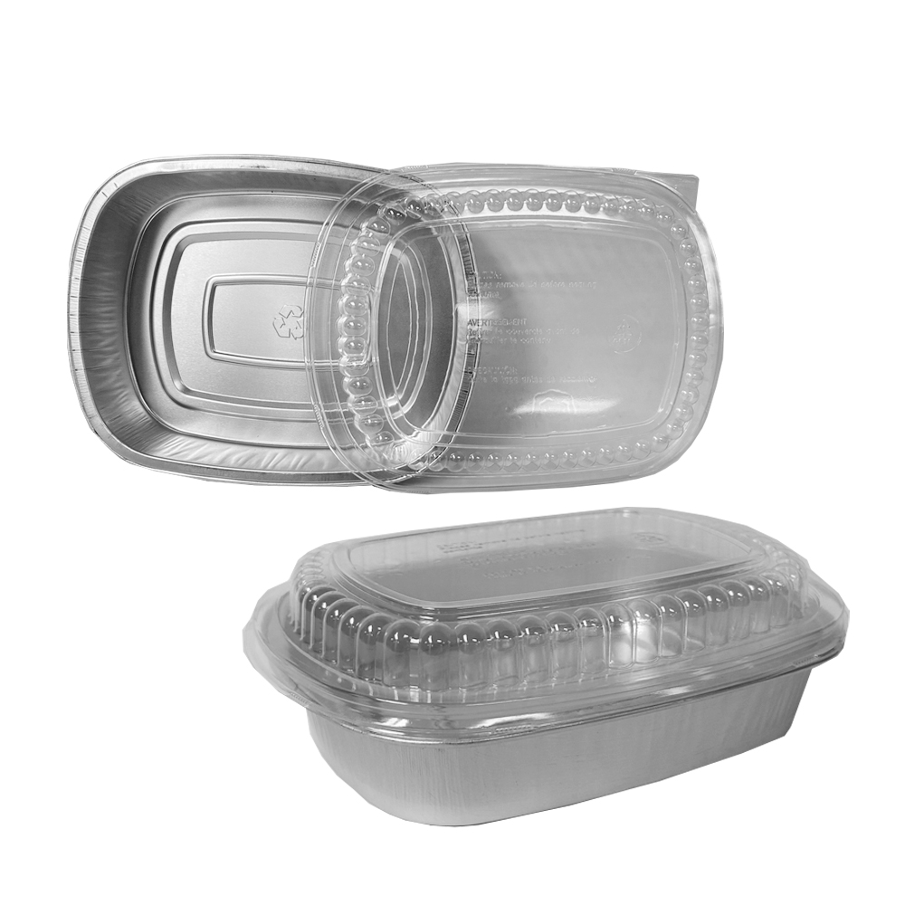 Y6710PWPSFG Aluminum 46 oz. Medium Entree Combo   50/cs
