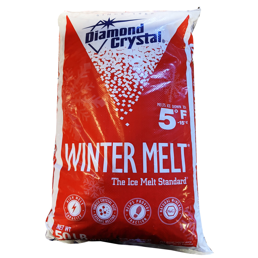 100012605 Diamond Crystal 50 lb. Bag Winter Melt Rock Salt Ice Melt 1 Bag