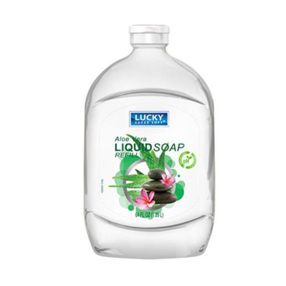 10393-6 Lucky Super Soft 64 oz. Hand Soap w/Aloe Vera 6/cs - 10393-6 ALOEVERA SOAP REFL 64z