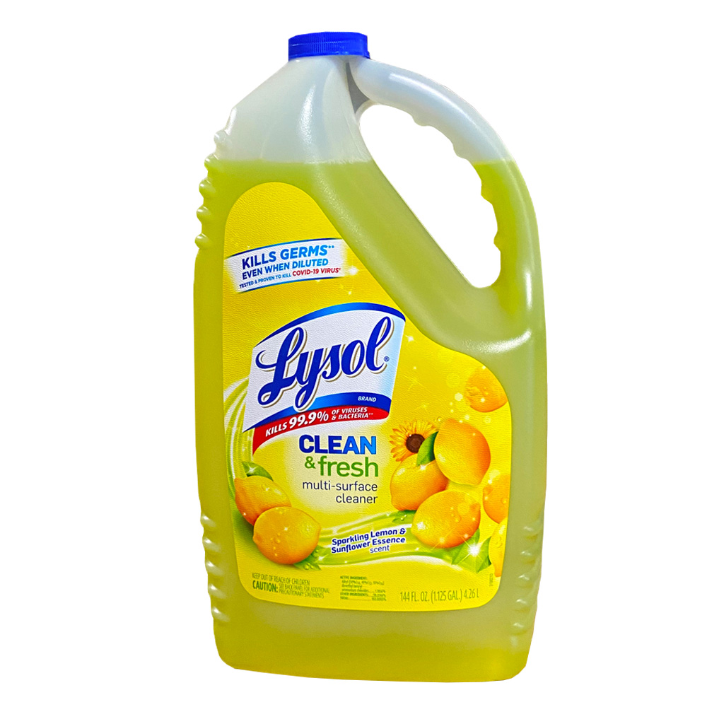 77617 Lysol 144 oz. Clean & Fresh Multi-Surface   Disinfectant with Sparkling Lemon & Sunflower
