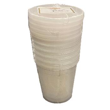 MCRWBLW Clear 32 oz. Round Soup Container Combo 30/6 cs