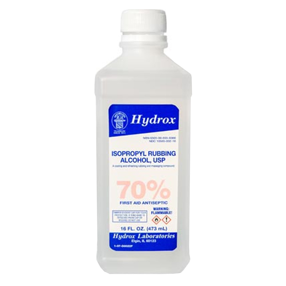 D0022 16 oz. 70% Isopropyl Rubbing Alcohol 12/cs