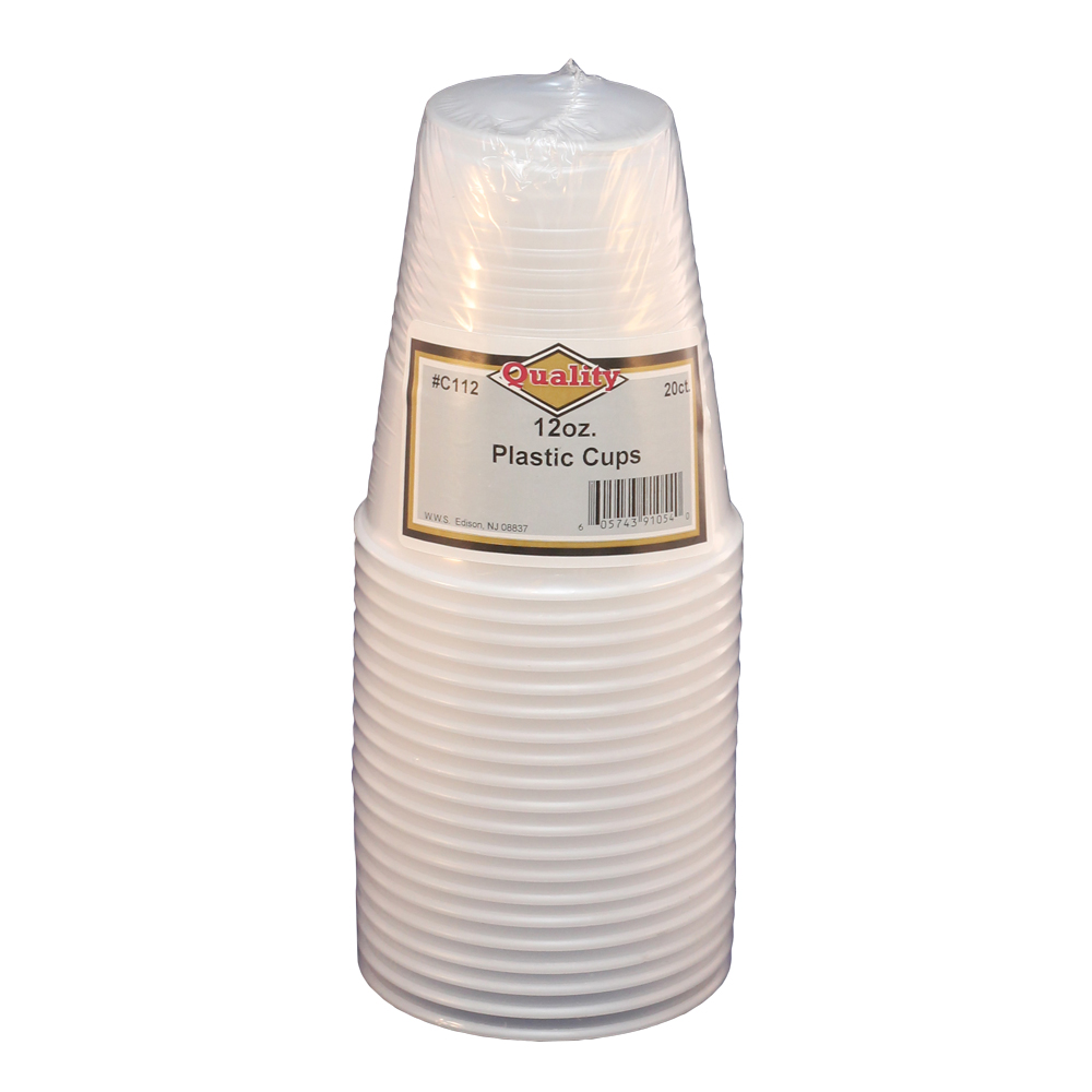 C112 Quality Translucent 12 oz.  Plastic Drink Cups 36/20 cs