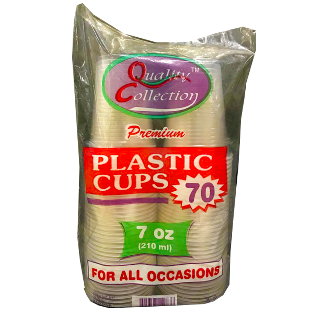 POL-009-C Clear 7 oz. Retail Plastic Cold Cups 36/70 cs