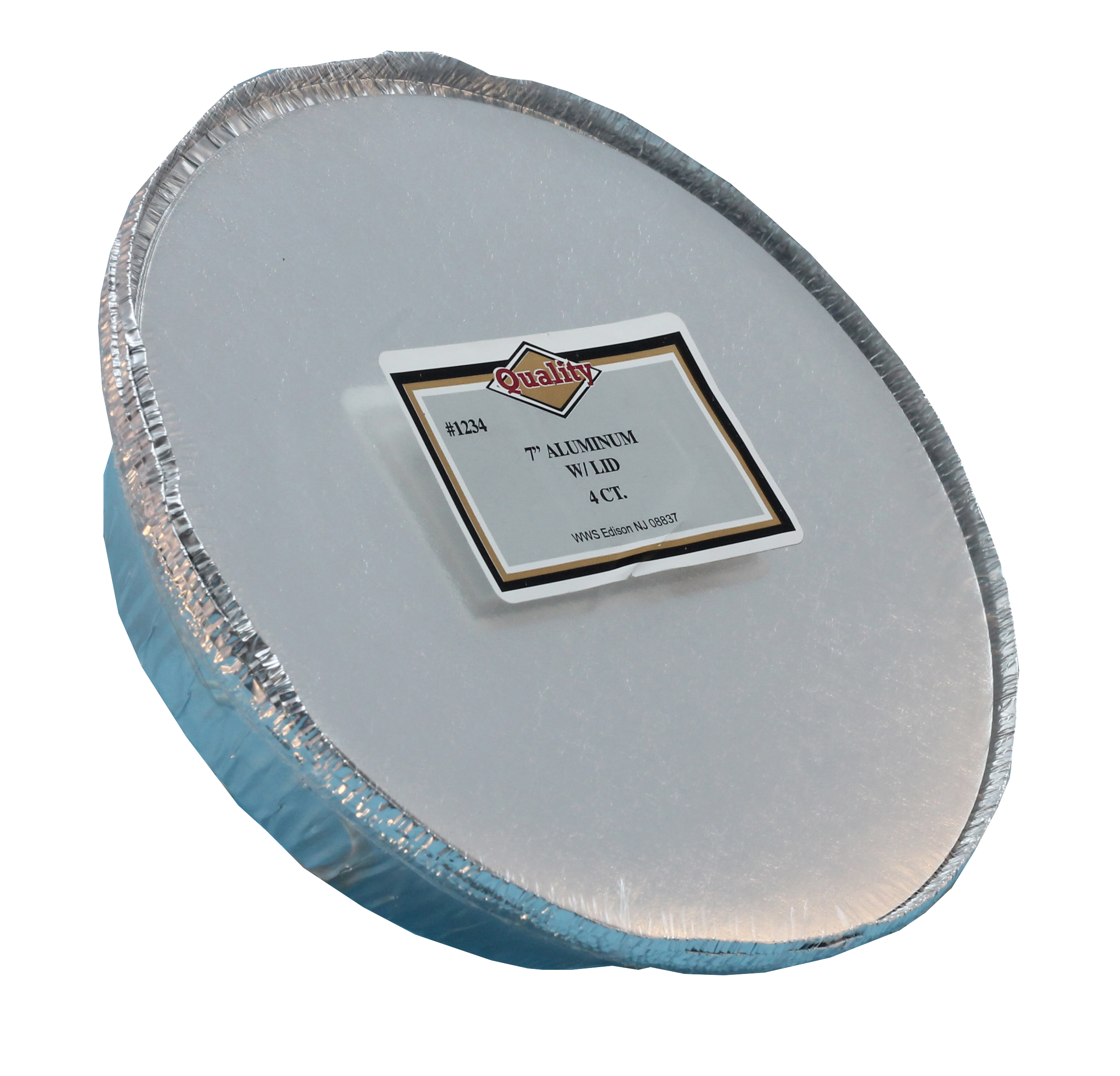 1234/72CB Quality  Aluminum 7" Pan with Board Lid Combo 72/4 cs