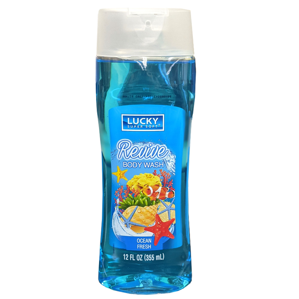 8316-12 Lucky Super Soft 12 oz. Revive Body Wash  with Ocean Fresh Scent 12/cs