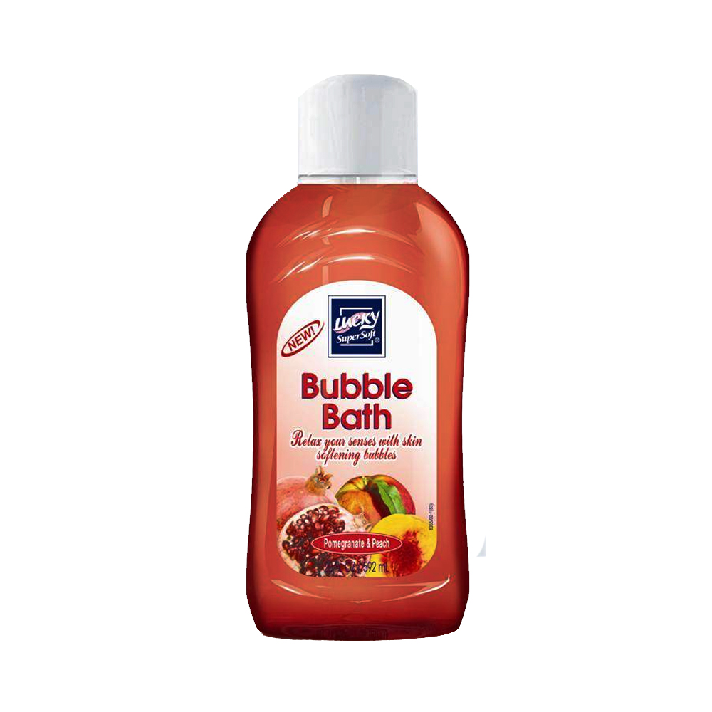 8355-12 Lucky Super Soft 20 oz. Bubble Bath w/Pomegranate & Peach Scent 12/cs - 8355-12 BBL BATH POM/PEACH 20z