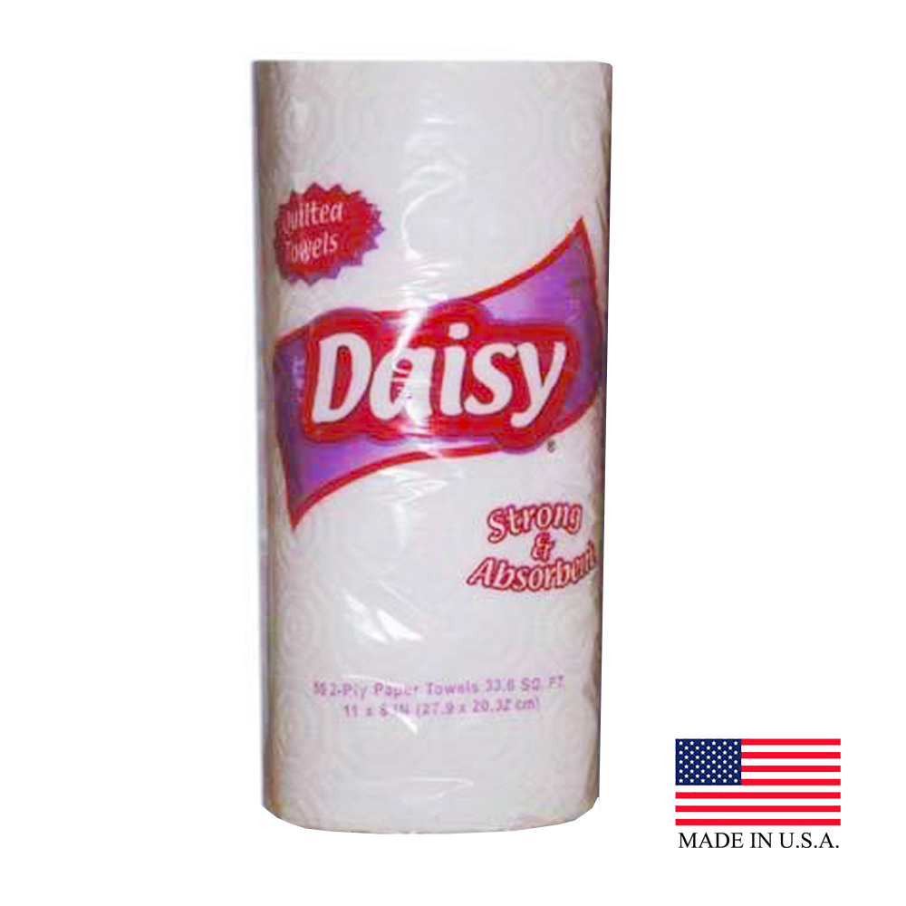 605530 Daisy Kitchen Roll Towel White 1 ply  Strong & Absorbent 11"x8" 55 Sheet 30/55 cs