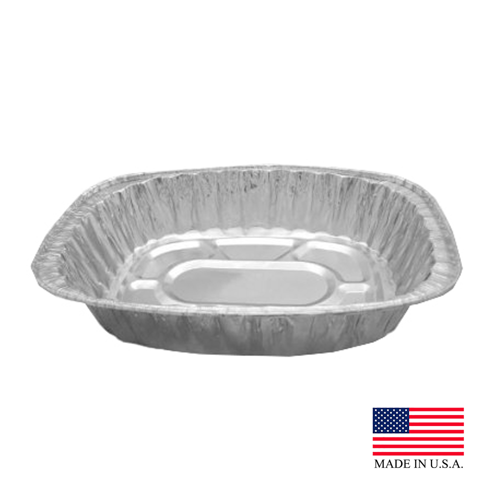 4001-100 Aluminum  Extra Large Oval Roaster Pan 100/cs
