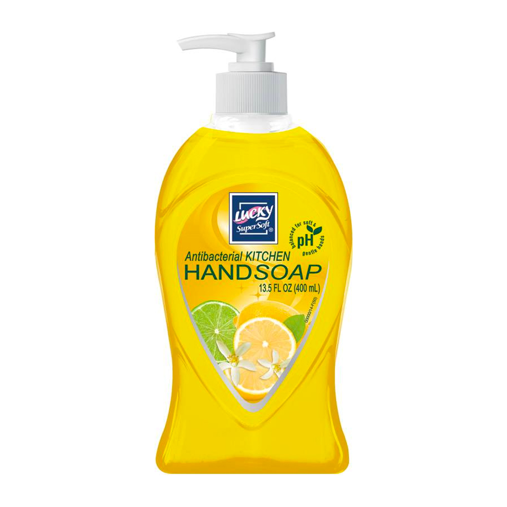 10053-12 Lucky Super Soft 13.5 oz. Antibacterial Kitchen Hand Soap  12/cs