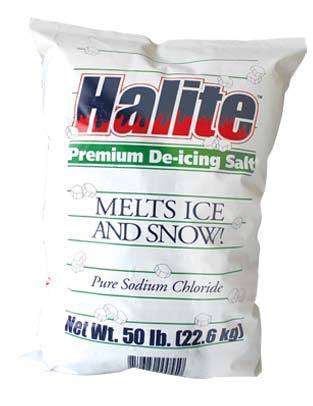 RS50/ 8551575 Halite 50 lb. Bag Premium De-Icing Rock Salt Ice Melt 1 Bag