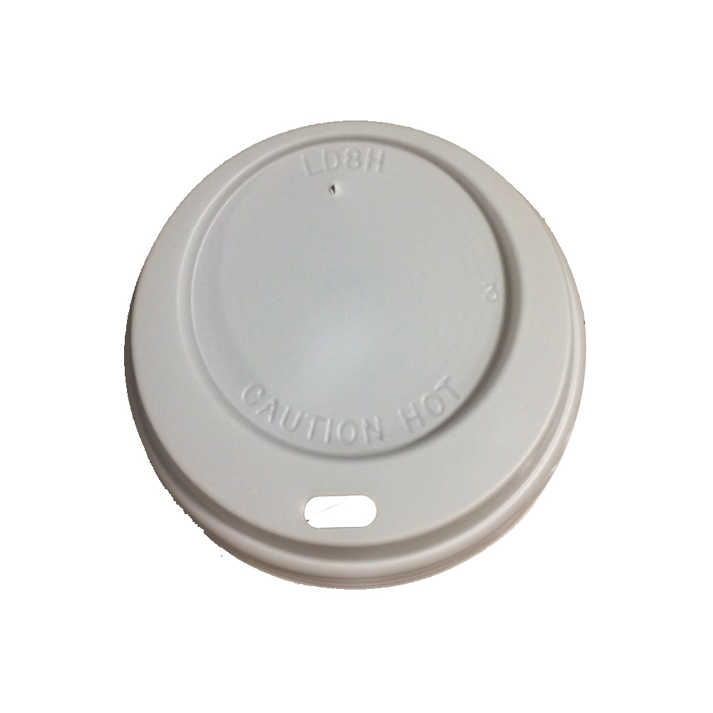 23639 White 8 oz. Plastic Dome Lid for Hot Cups 10 /100 cs
