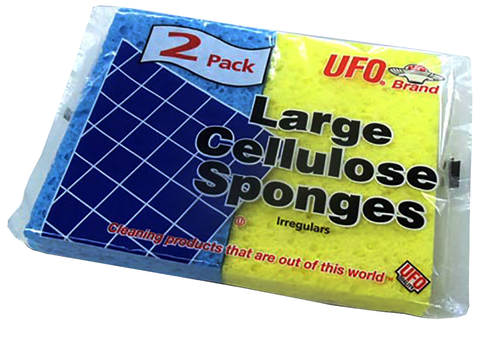 402-0048 Blue & Yellow 5.75"x3.5"x0.75" Cellulose Sponge  48/2 cs