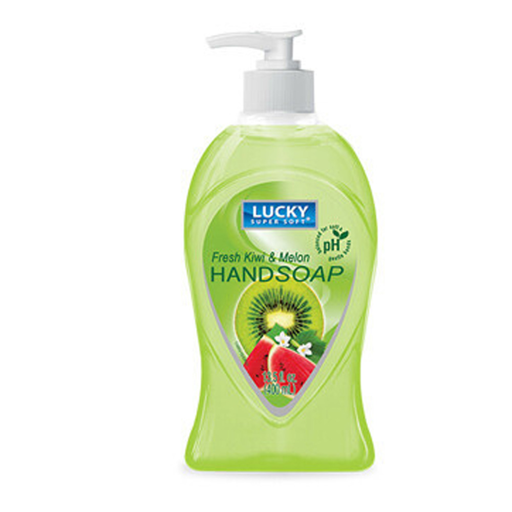 10365-12 Lucky Super Soft 13.5 oz. Hand Soap with Fresh Kiwi and Melon Scent  12/cs