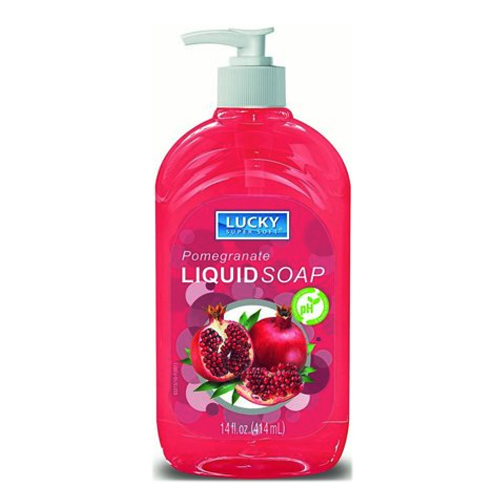 3215-12 Lucky Super Soft 14 oz. Hand Soap w/Pomegranate Scent 12/cs