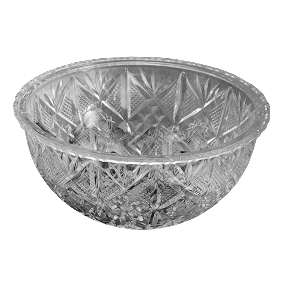 165 Clear 8"x4" Crystal Cut All Purpose Bowl 12/cs