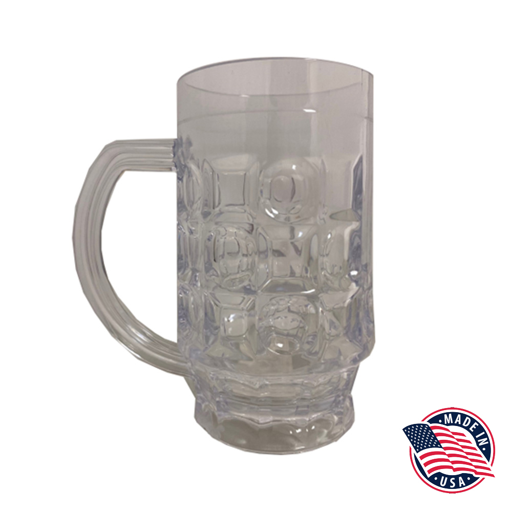 315 Clear 12 oz. Cube Design Beer Mug 24/cs