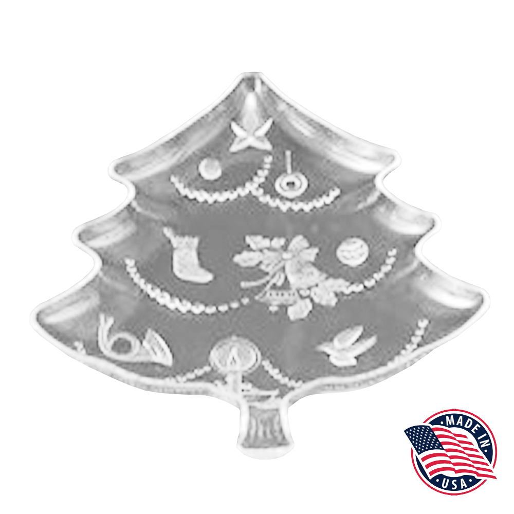 1225 Clear 12" Christmas Tray 12/cs