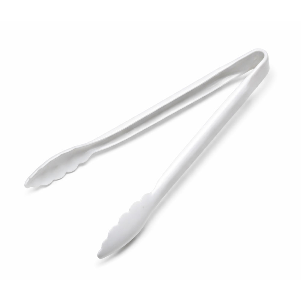 512 White 12" Polycarbonate Salad Tongs 24/cs