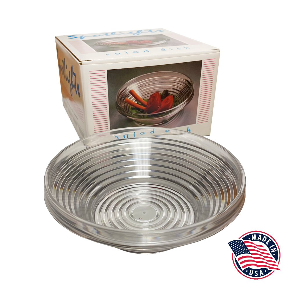 416/4 Clear Polystyrene Salad Dish 6/4 cs