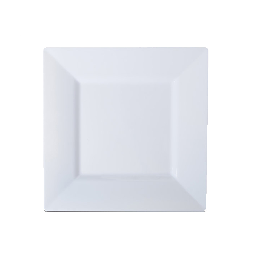 53/10 White 10" Square Polystyrene Light Weight   Plate 10/12 cs