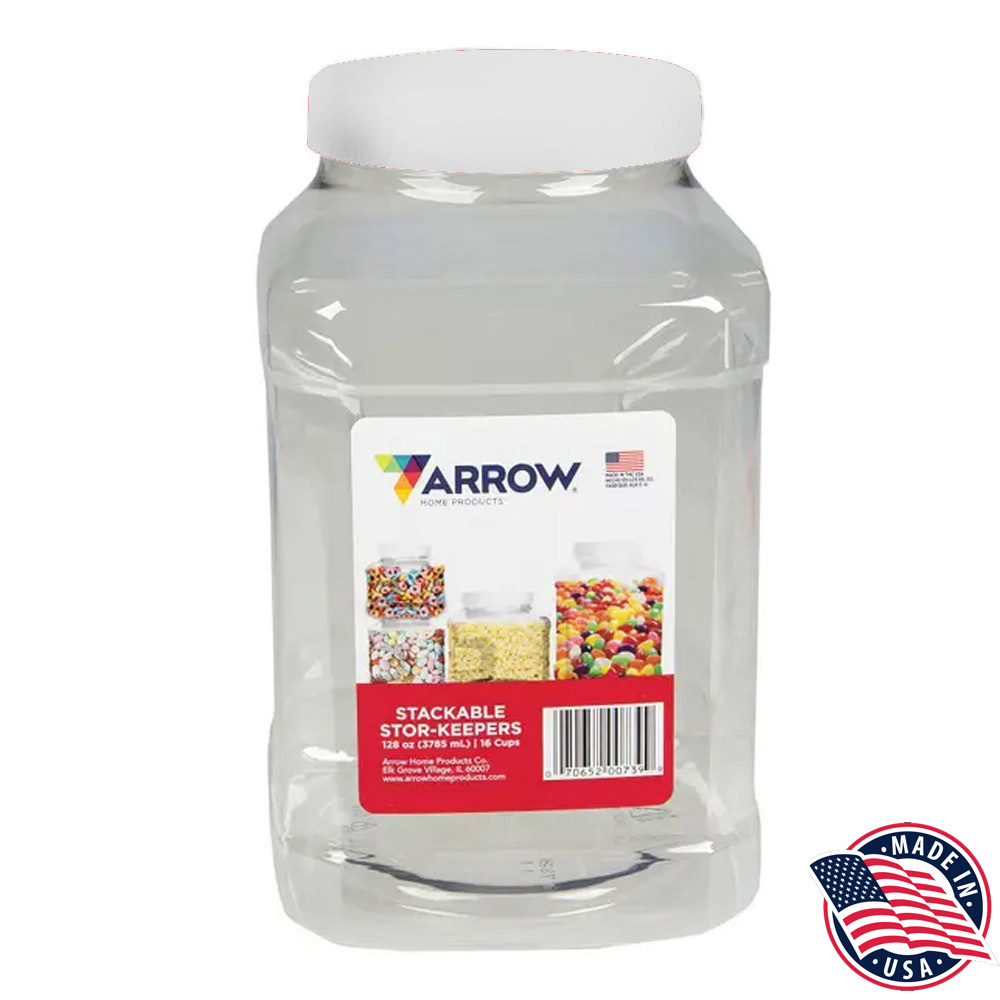 739 Stackable Clear 128 oz. Stor Keeper Container w/ Red Top 6/cs