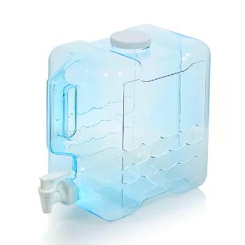 743 Clear 2 Gallon Beverage Dispenser w/ White Top 4/cs